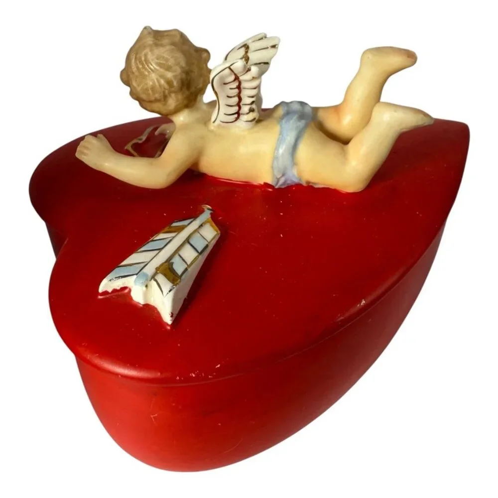 Lefton Cupid Heart Candy Dish‎
